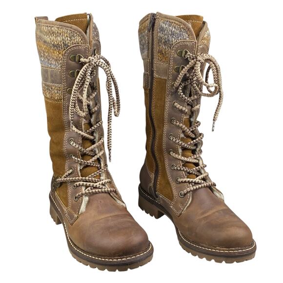 Boss & Co Women’s Caird Brown Leather Sherpa Lined Winter Boot Size 37 US 6/6.5 - Picture 5 of 14